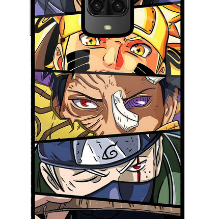 Naruto Character Poco M2 Pro Glass Case Back Cover by Casekaro