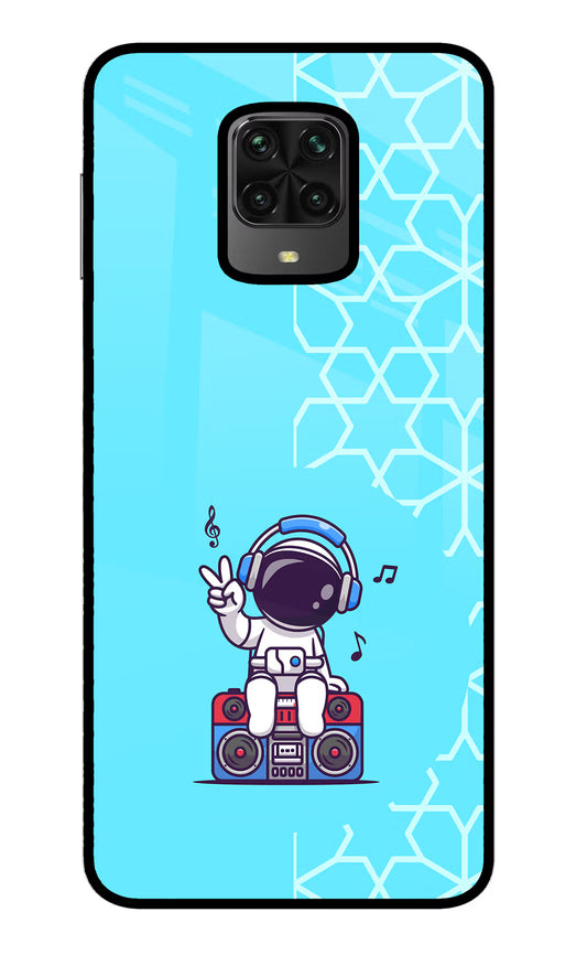 Cute Astronaut Chilling Poco M2 Pro Glass Case