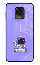 Cute Astronaut Chilling Poco M2 Pro Glass Case