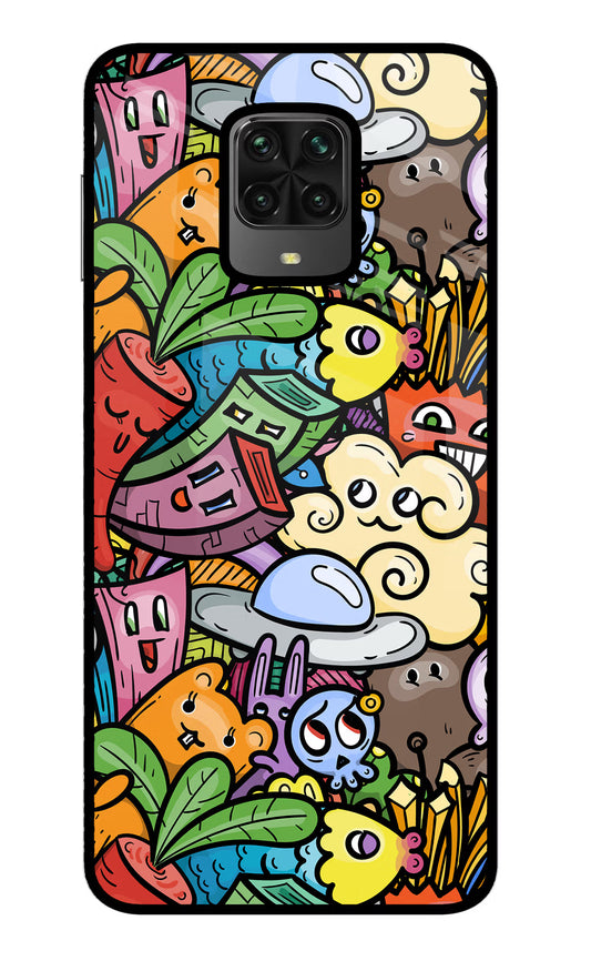 Veggie Doodle Poco M2 Pro Glass Case
