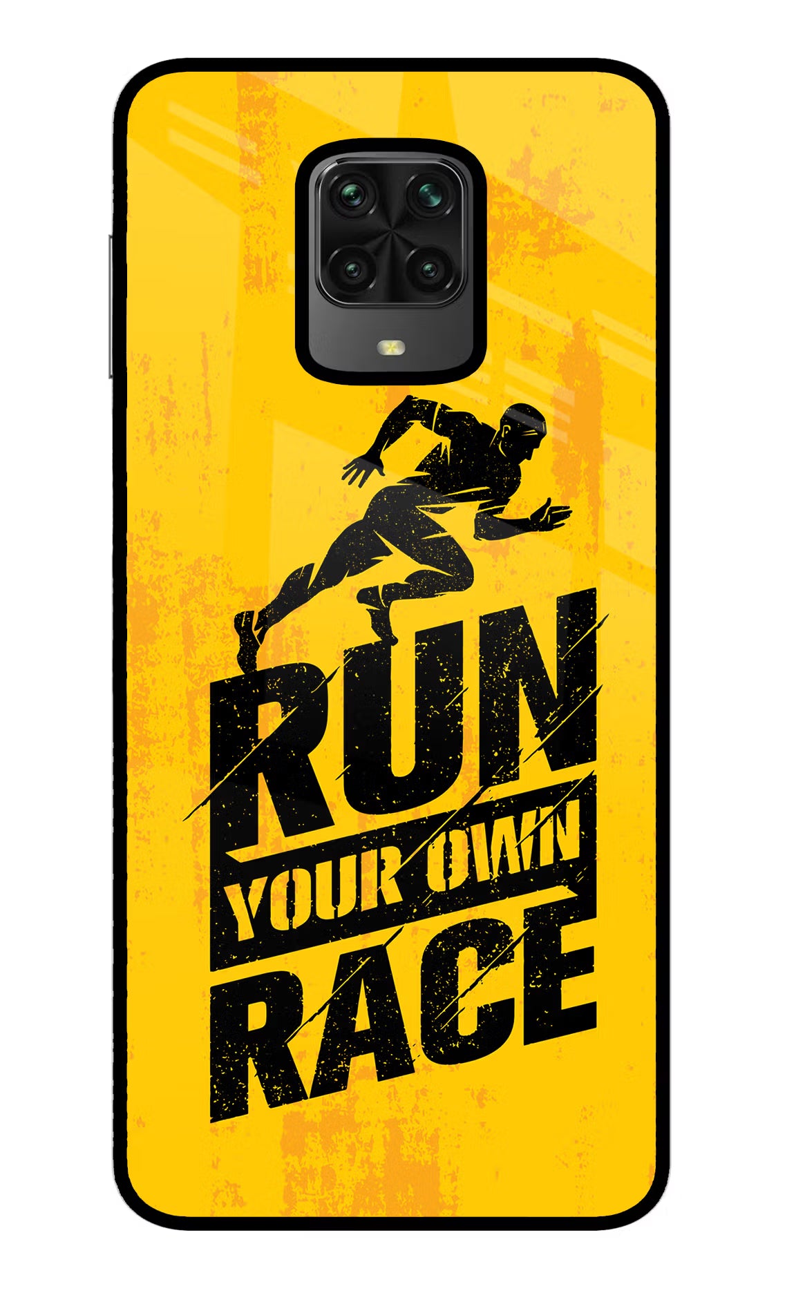 Run Your Own Race Poco M2 Pro Glass Case