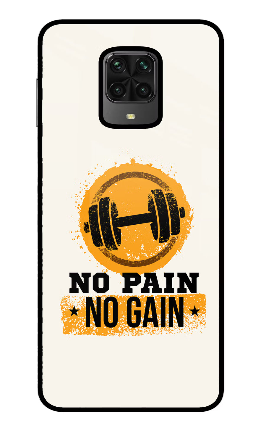 No Pain No Gain Poco M2 Pro Back Cover, Metal case