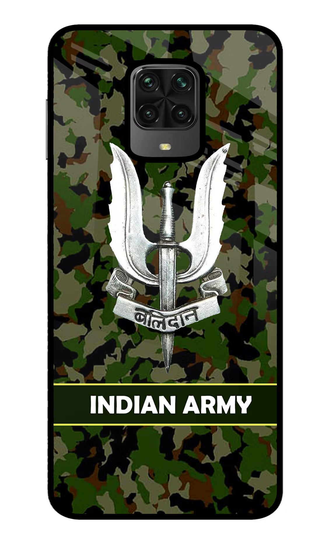 Balidan Indian Logo Poco M2 Pro Glass Case Back Cover by Casekaro