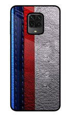 BMW Stripes Poco M2 Pro Glass Case Back Cover by Casekaro