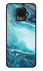 Blue Glitter Marble Poco M2 Pro Glass Case