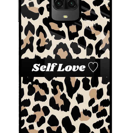 Leopard Print Self Love Poco M2 Pro Glass Case
