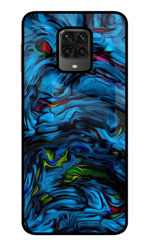 Dark Blue Abstract Poco M2 Pro Glass Case