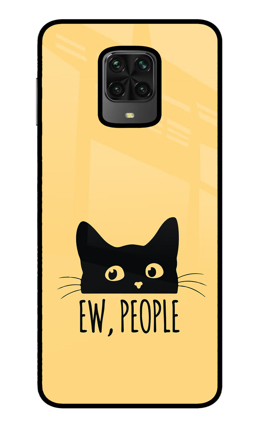 Ew People Catitude Poco M2 Pro Back Cover, Metal case