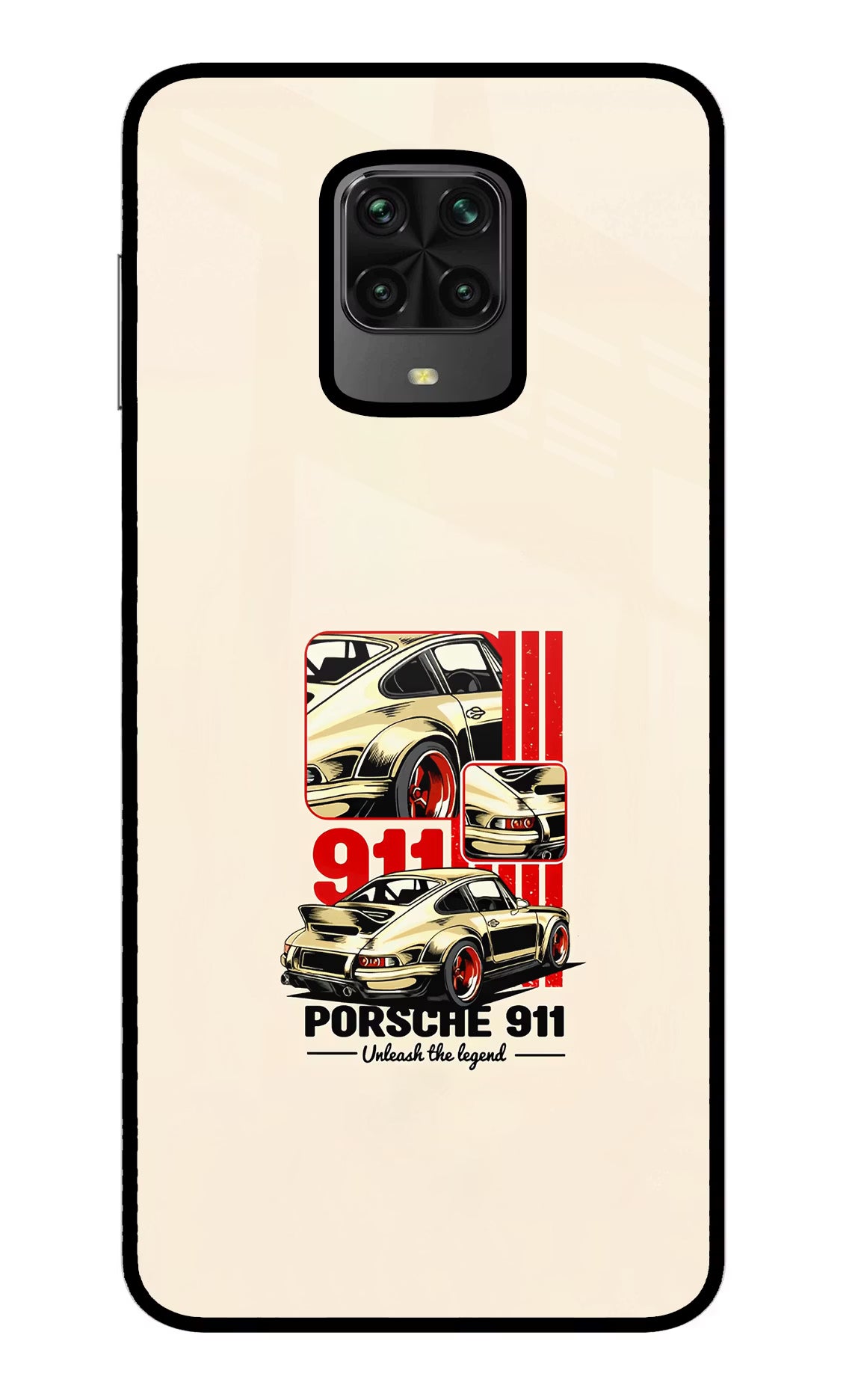 Classic Porsche 911 Poco M2 Pro Glass Case Back Cover by Casekaro