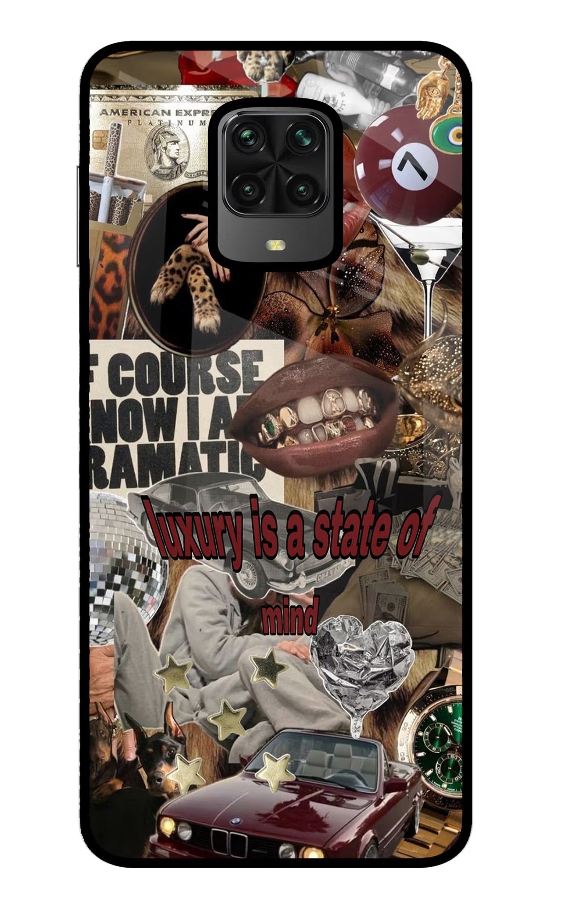 Luxury Poco M2 Pro Glass Case Back Cover by Casekaro