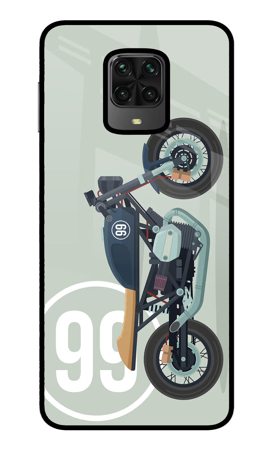 Classic Cafe Racer 99 Poco M2 Pro Back Cover, Metal case