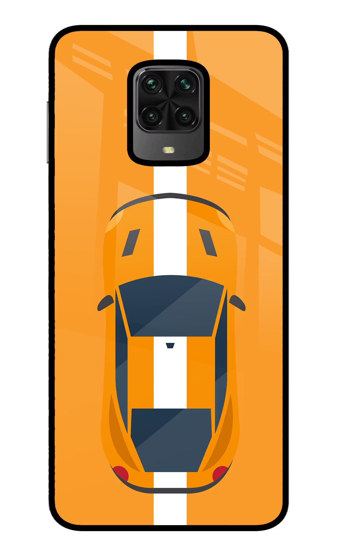Highway Pursuit Poco M2 Pro Glass Case Back Cover by Casekaro