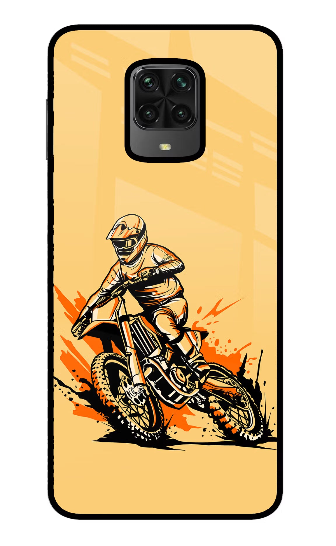 Off-Road Fury Poco M2 Pro Glass Case Back Cover by Casekaro