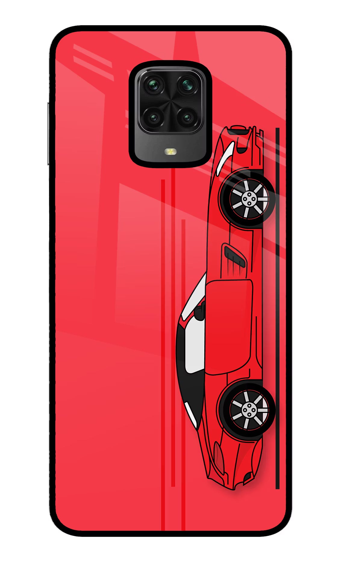 Red Velocity Poco M2 Pro Glass Case