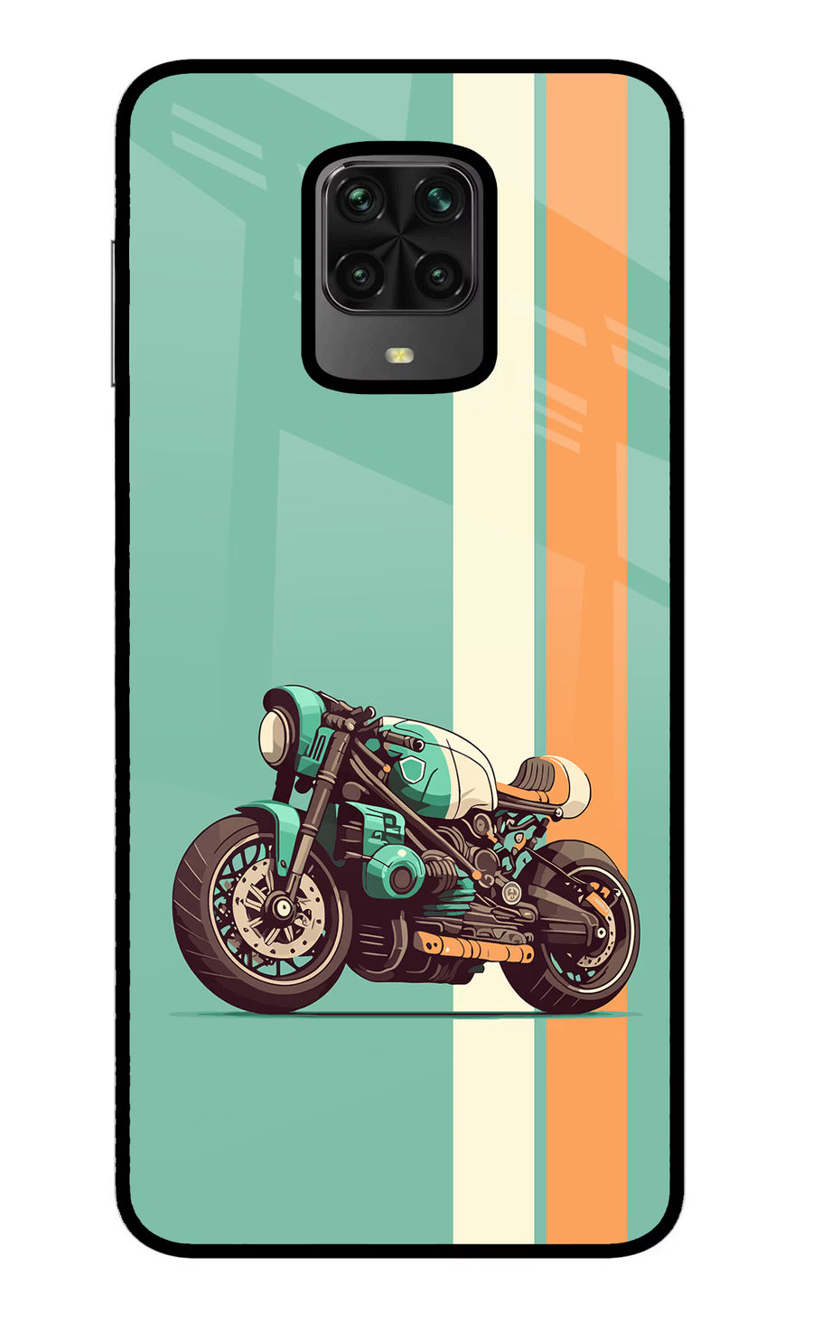 Striped Moto Drift Poco M2 Pro Back Cover, Metal case