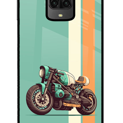 Striped Moto Drift Poco M2 Pro Glass Case