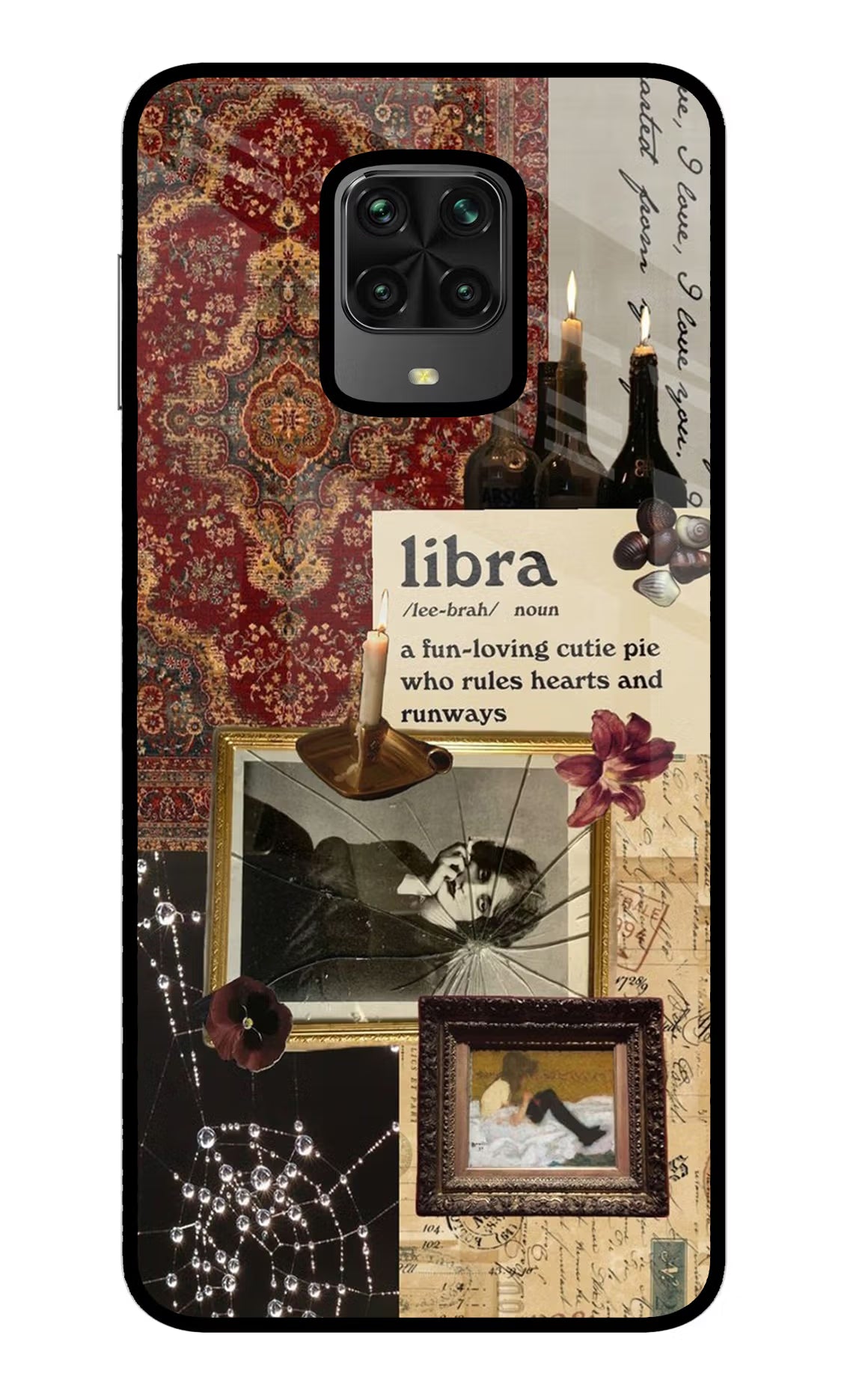 Libra Zodiac Poco M2 Pro Glass Case Back Cover by Casekaro