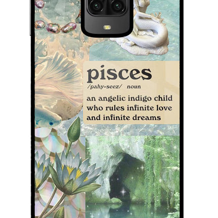 Pisces Zodiac Poco M2 Pro Glass Case