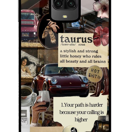 Taurus Zodiac Poco M2 Pro Glass Case
