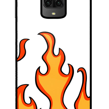 Fired Up – White Poco M2 Pro Glass Case