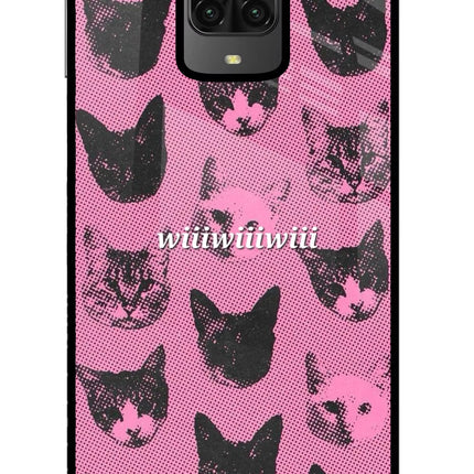 Pink Cats Poco M2 Pro Glass Case