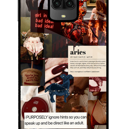 Zodiac Aries Poco M2 Pro Glass Case