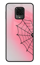 Pink Web Poco M2 Pro Glass Case