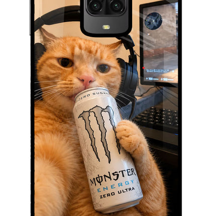 Gamer Cat Energy Poco M2 Pro Glass Case