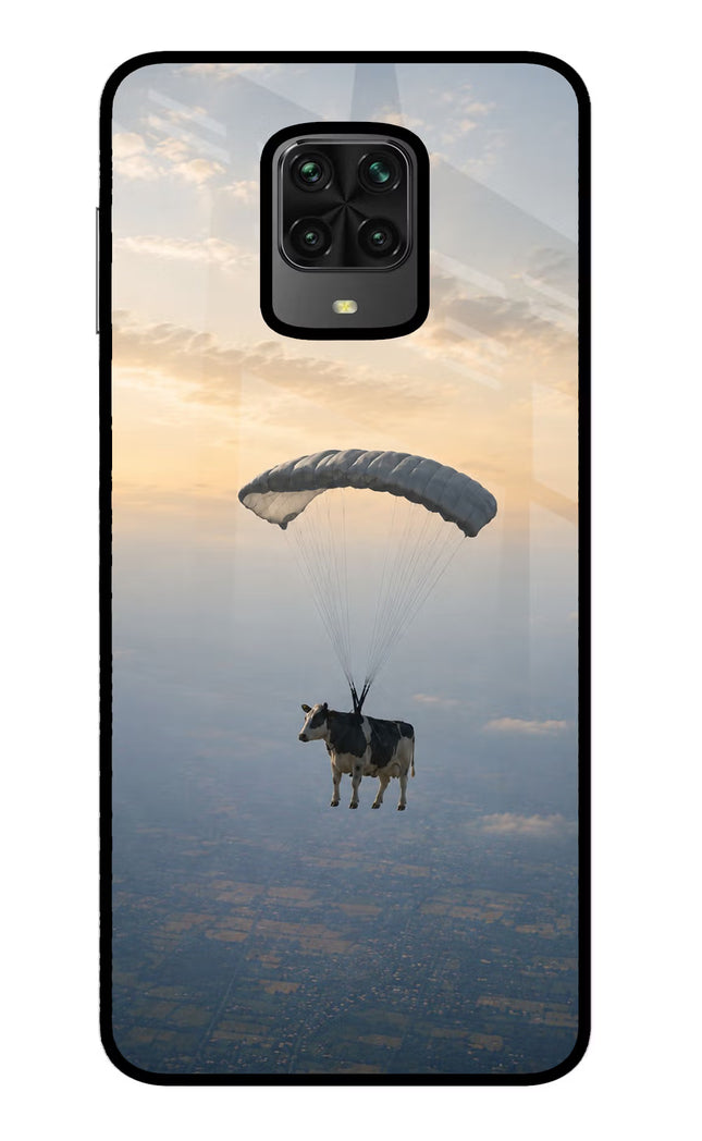 Skydiving Cow Poco M2 Pro Glass Case