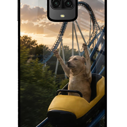 Rollercoaster Dog Poco M2 Pro Glass Case