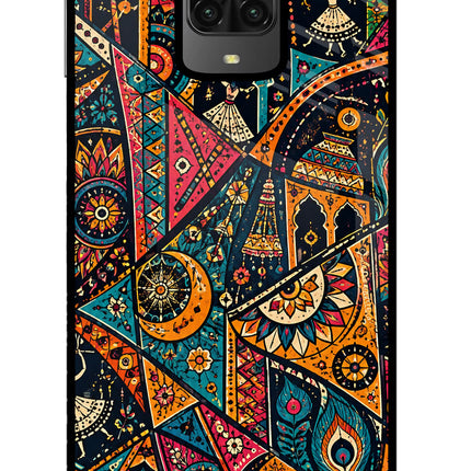 Folk Print Poco M2 Pro Glass Case