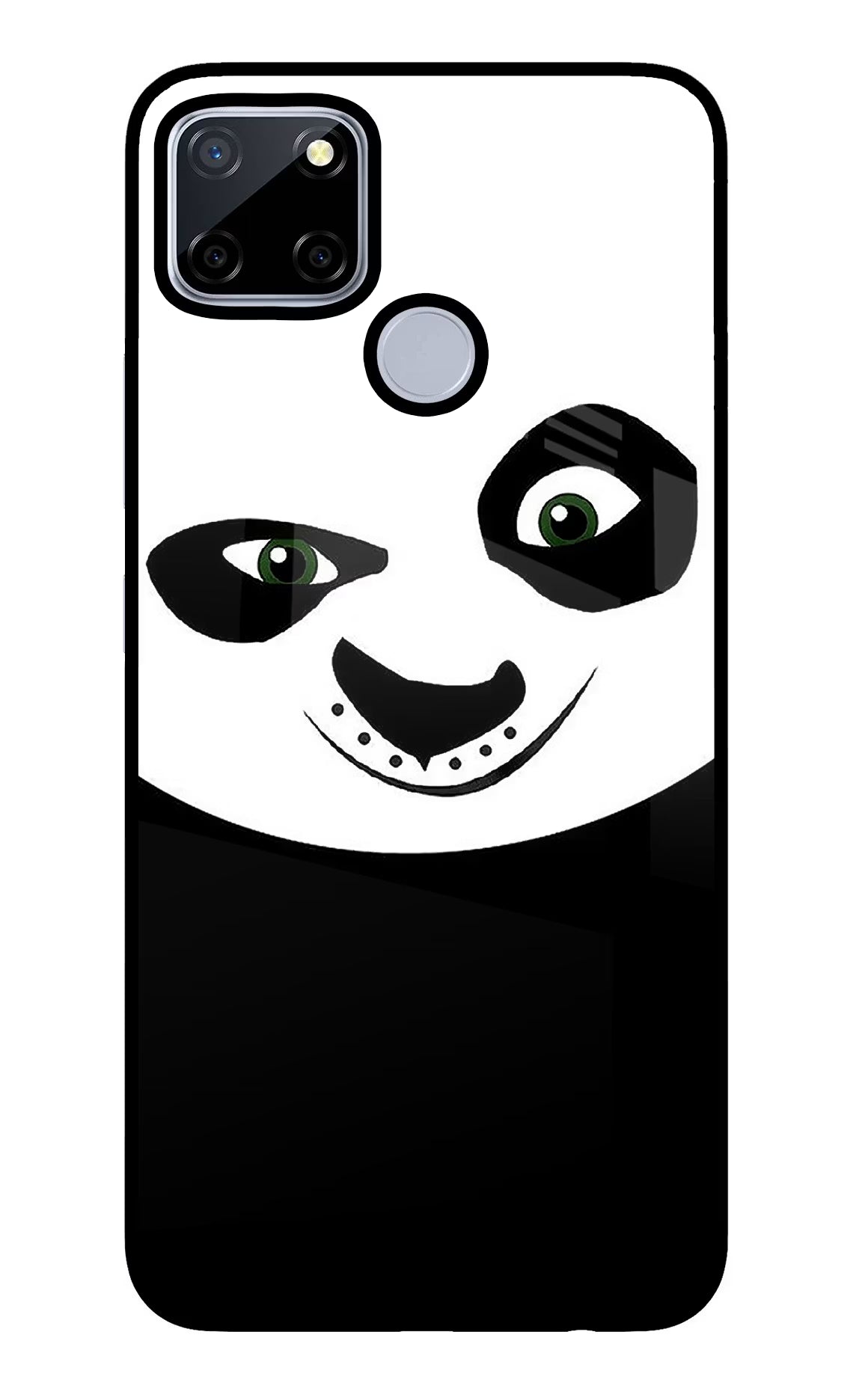 Panda Realme C12/Narzo 20 Glass Case Back Cover by Casekaro