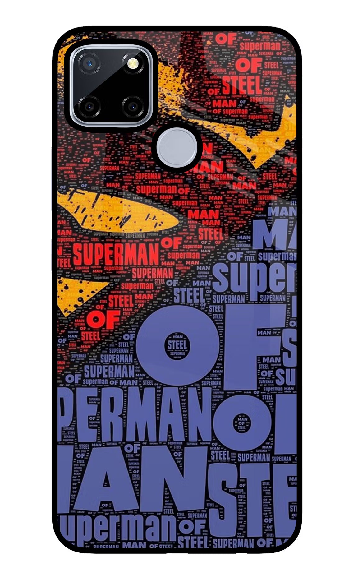 Superman Realme C12/Narzo 20 Glass Case Back Cover by Casekaro