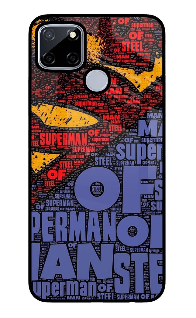 Superman Realme C12/Narzo 20 Glass Case Back Cover by Casekaro