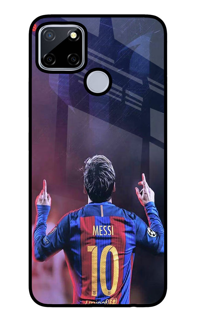 Messi Realme C12/Narzo 20 Glass Case Back Cover by Casekaro