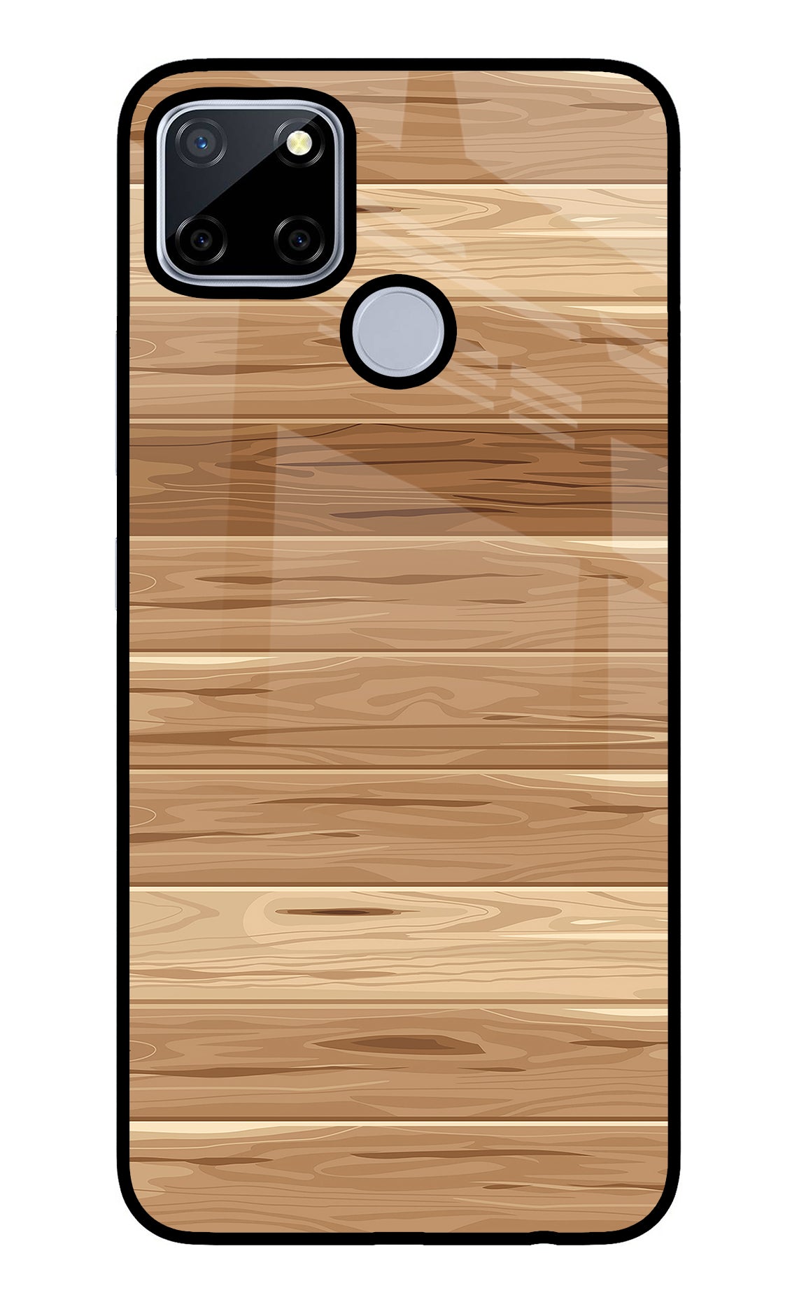 Wooden Vector Realme C12/Narzo 20 Back Cover