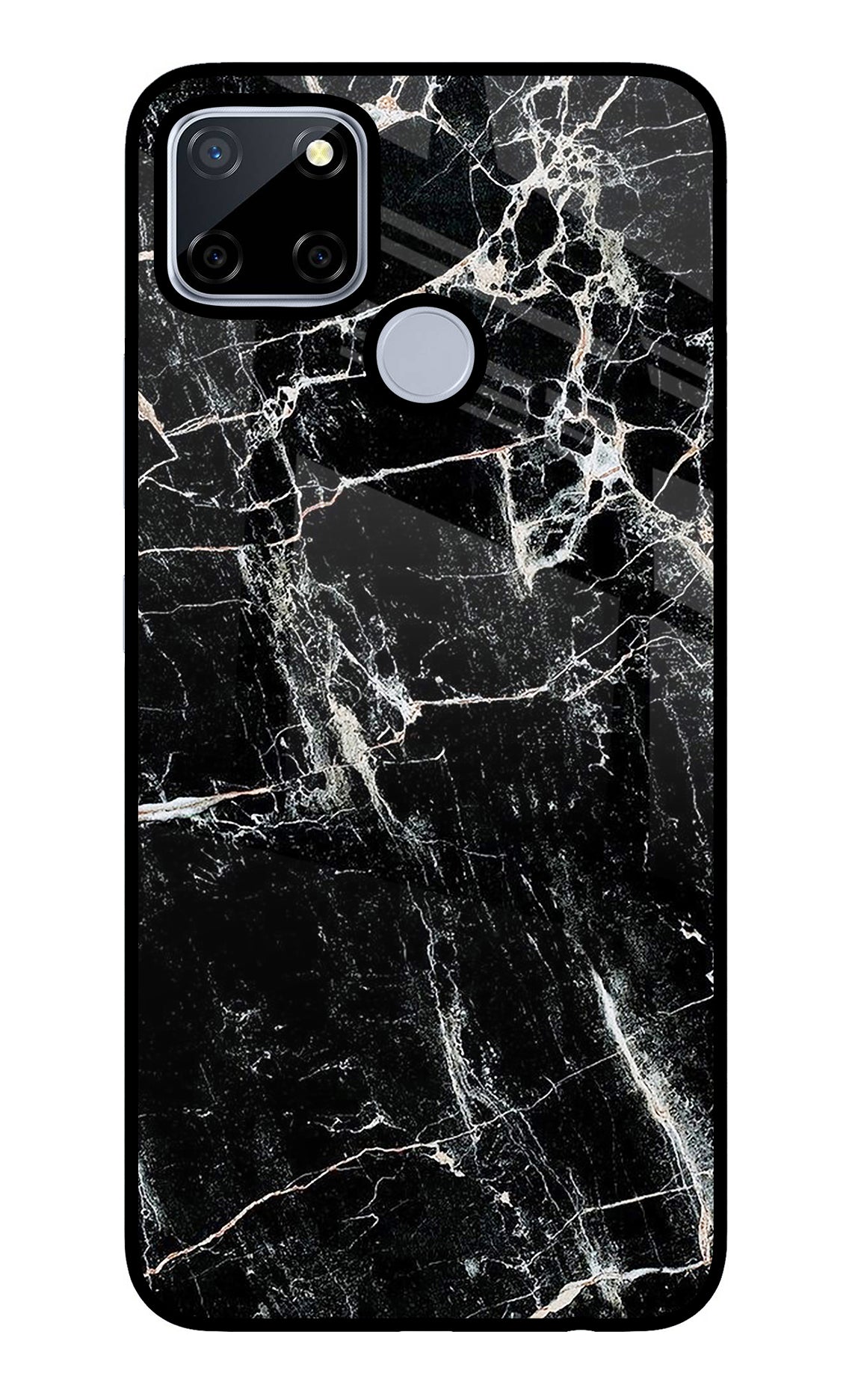 Black Marble Texture Realme C12/Narzo 20 Glass Case