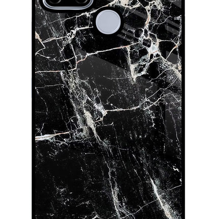 Black Marble Texture Realme C12/Narzo 20 Glass Case
