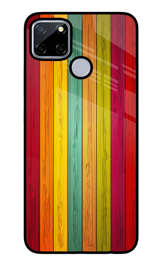 Multicolor Wooden Realme C12/Narzo 20 Glass Case