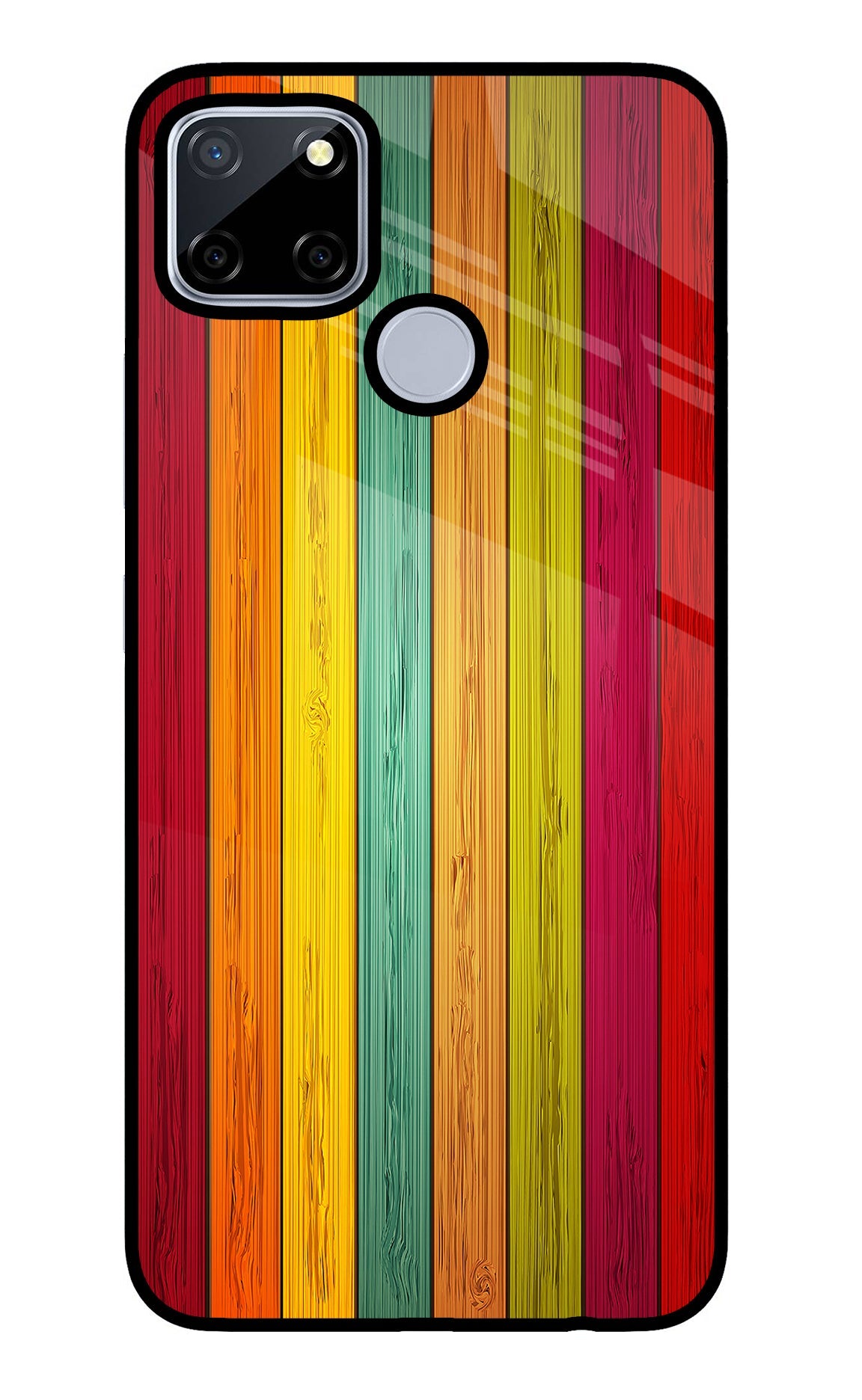 Multicolor Wooden Realme C12/Narzo 20 Back Cover