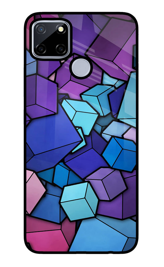 Cubic Abstract Realme C12/Narzo 20 Glass Case