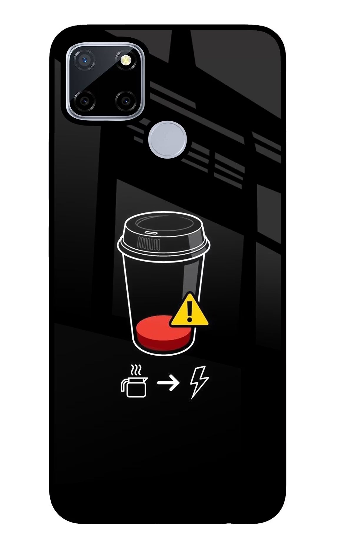 Coffee Realme C12/Narzo 20 Glass Case Back Cover by Casekaro