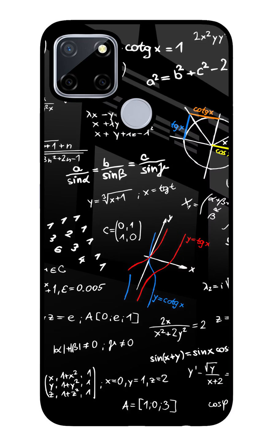 Mathematics Formula Realme C12/Narzo 20 Back Cover, Glass case