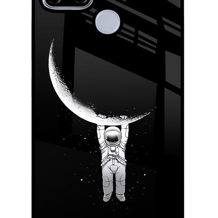 Moon Space Realme C12/Narzo 20 Glass Case Back Cover by Casekaro