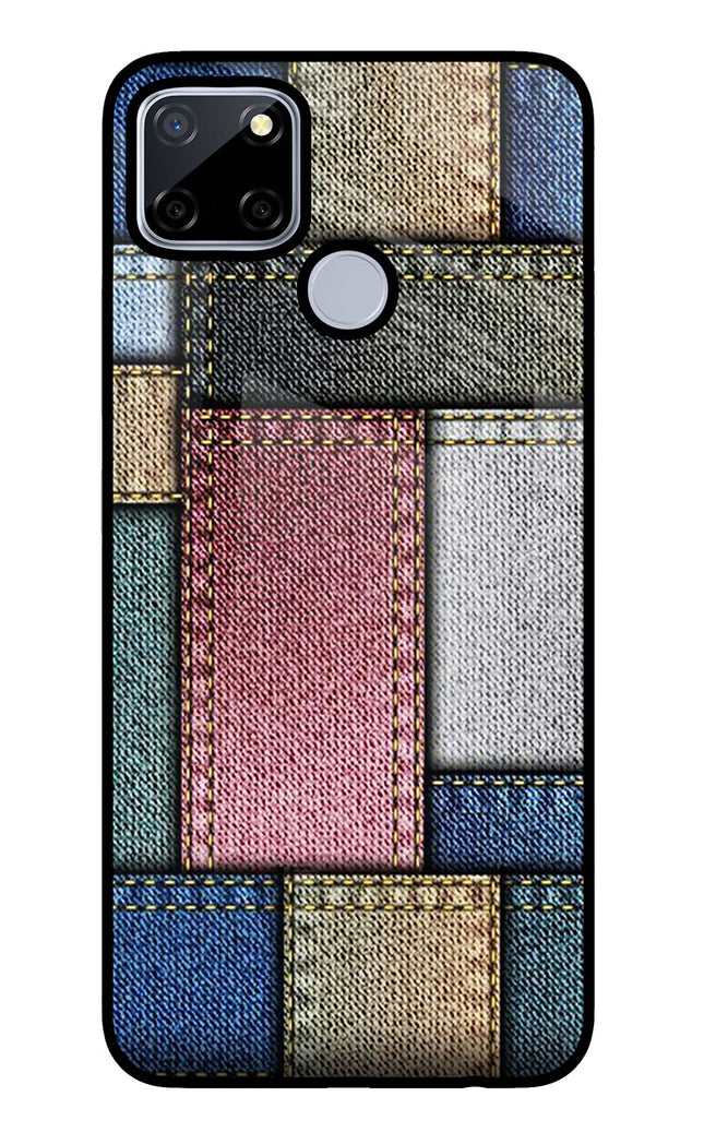 Multicolor Jeans Realme C12/Narzo 20 Glass Case Back Cover by Casekaro