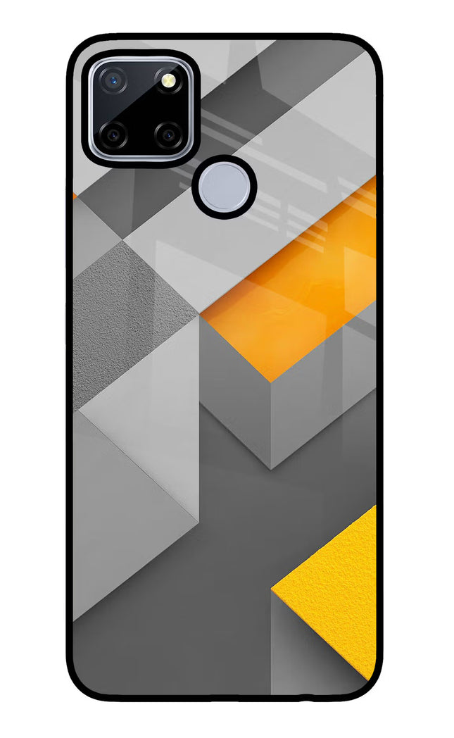 Abstract Realme C12/Narzo 20 Glass Case Back Cover by Casekaro