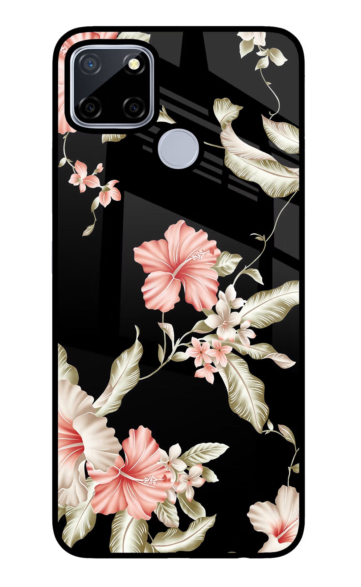 Flowers Realme C12/Narzo 20 Glass Case Back Cover by Casekaro