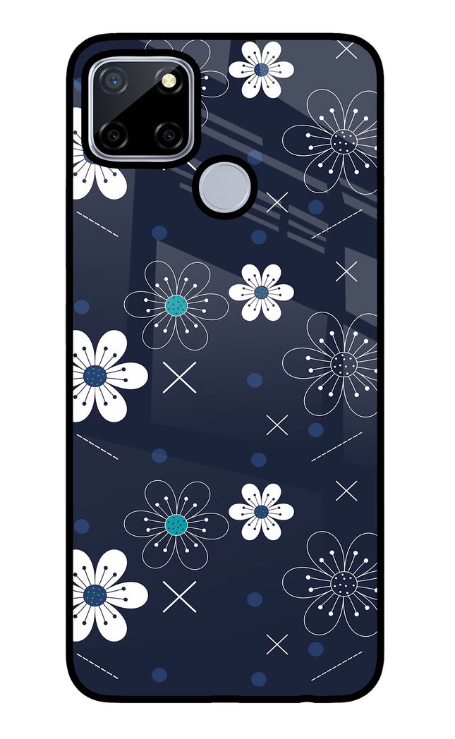 Flowers Realme C12/Narzo 20 Glass Case Back Cover by Casekaro