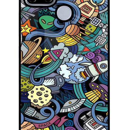 Space Abstract Realme C12/Narzo 20 Glass Case