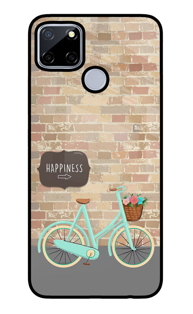 Happiness Artwork Realme C12/Narzo 20 Glass Case